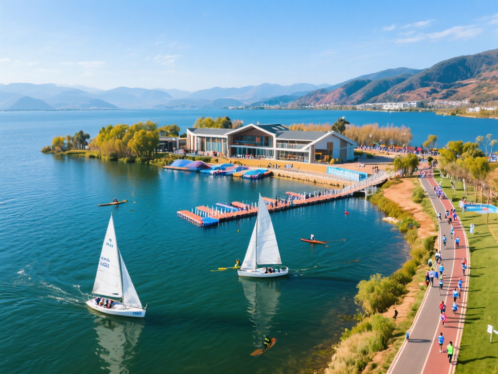 全景解析:打造运动天堂的体育小镇攻略 案例:以中国昆明的滇池体育小镇为例,这里依托滇池丰